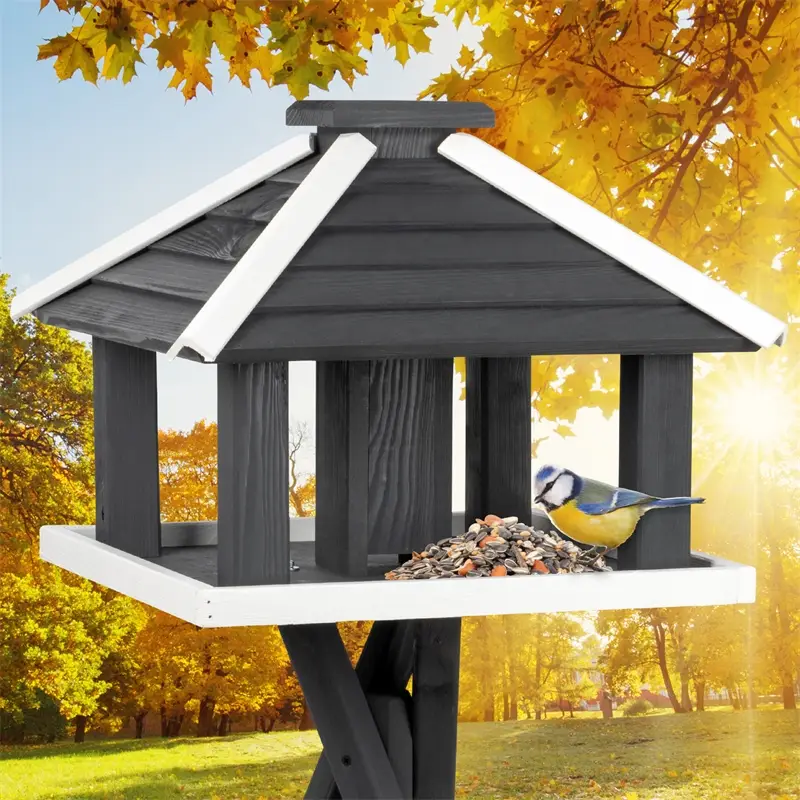 VOSS.garden "Jork" - massives Vogelhaus mit Futtersilo, inkl. Ständer Jetzt Kaufen