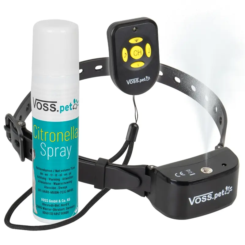 Rabatt VOSS.pet "AB5-R" Antibell Sprühhalsband & Ferntrainer 85m