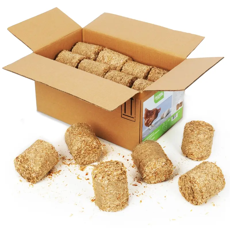 24x Dinkelspelzen-Brikett, Einstreu- und Beschäftigungsmaterial für Geflügel Neue Kollektion