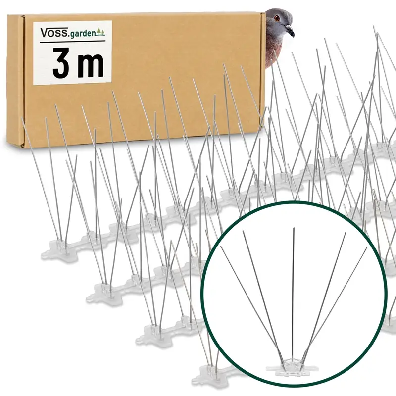 Garantierte Lieferung VOSS.garden Vogelabwehr "Bird Spikes", Taubenabwehr, Vogelspitzen 3m