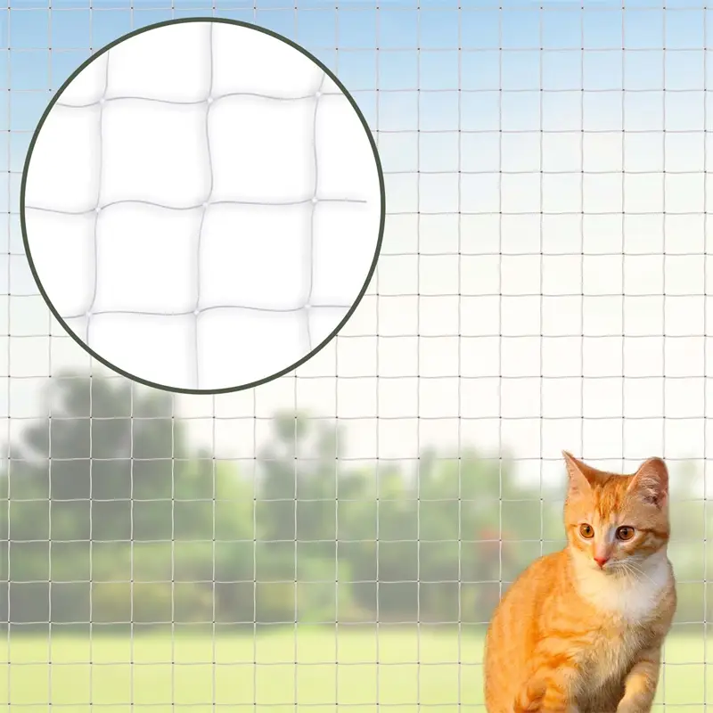 Katzennetz 6 x 3m für Fenster + Balkon + Voliere, transparent Preisreduziert