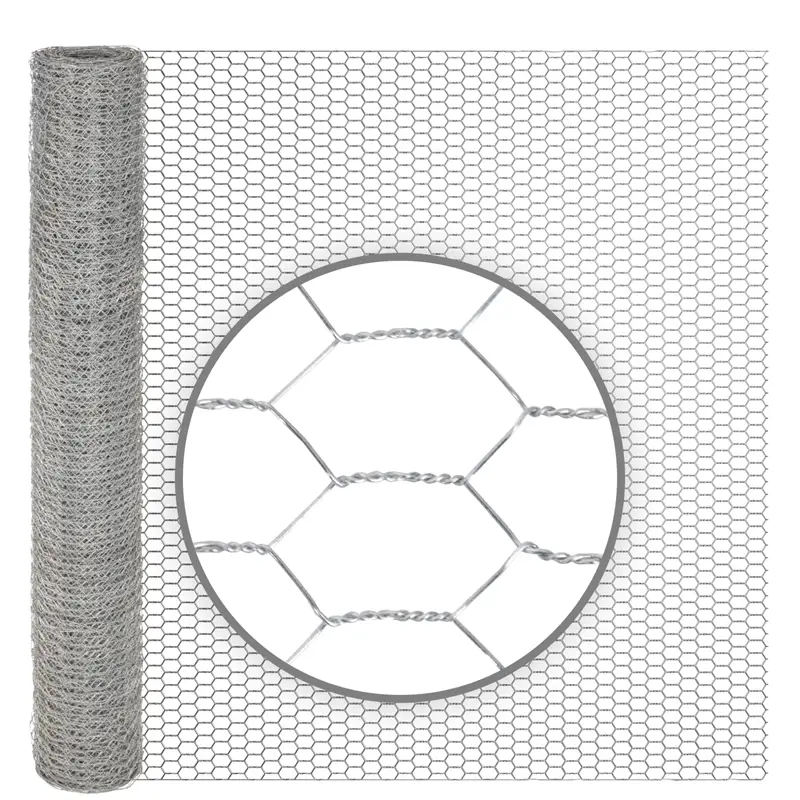 B-Ware: 10m VOSS.farming Sechseckgeflecht, Hasendraht, Höhe 75cm - 13x0,7mm, verzinkt Letzte Chance