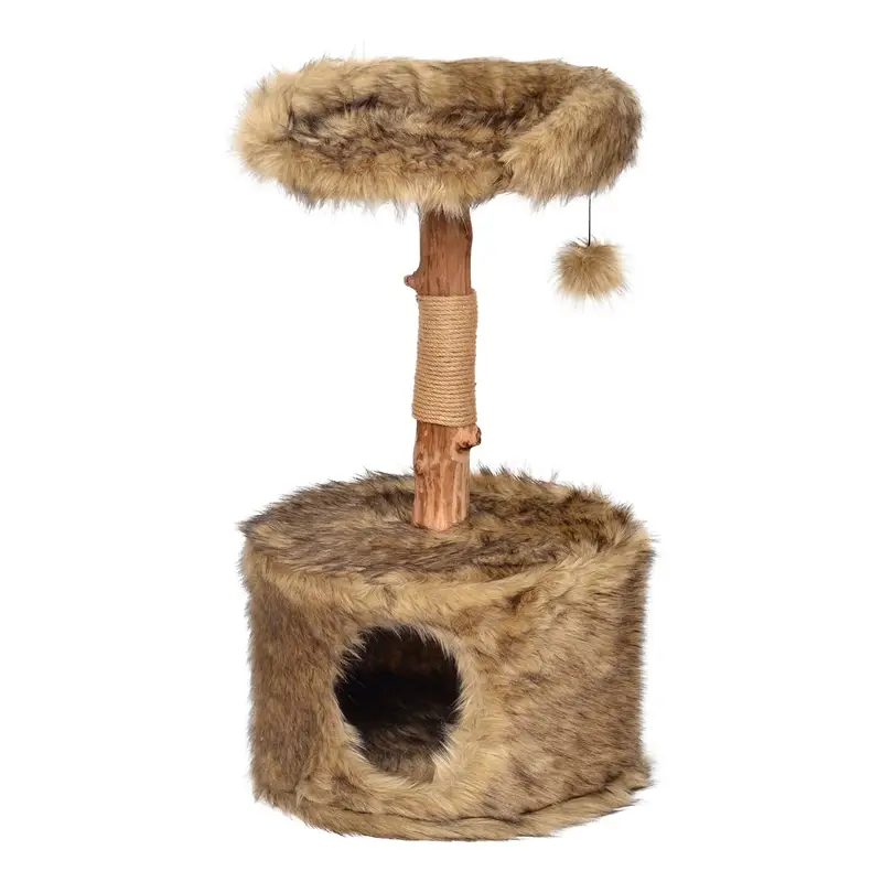 Solange Der Vorrat Reicht B-Ware: Kratzbaum "BETULA 1", Katzenkratzbaum, 81cm, braun natürlich