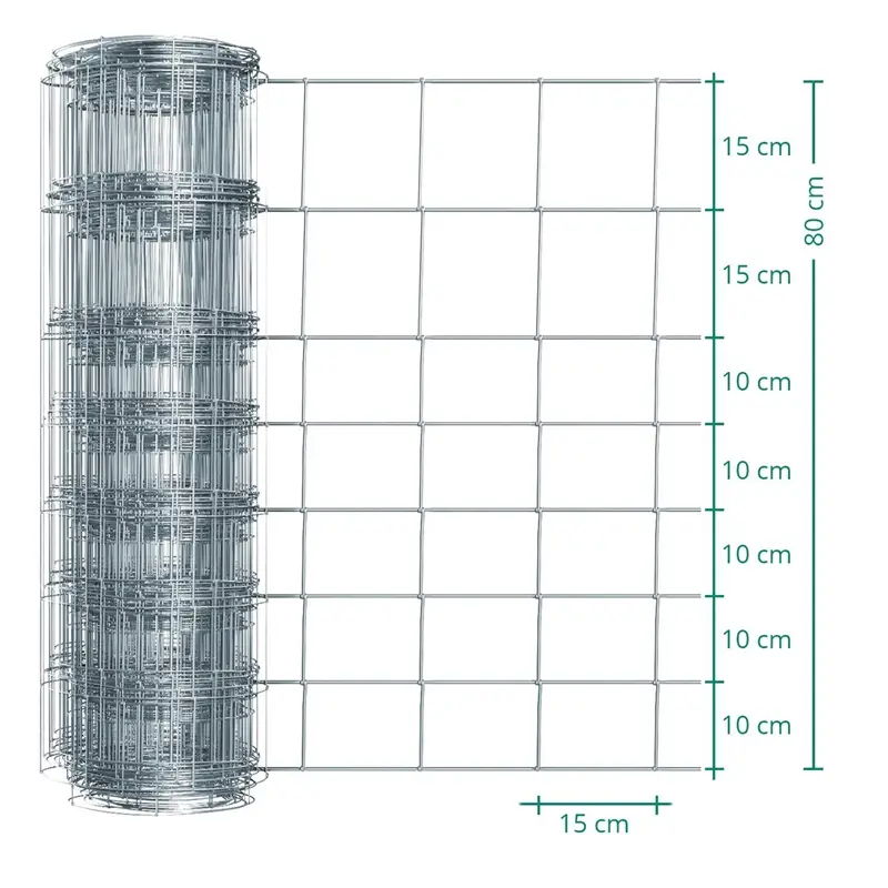 B-Ware: 50m VOSS.farming Premium Wildzaun, Knotengeflecht, Höhe 80cm - 80/08/15, verzinkt Highlight
