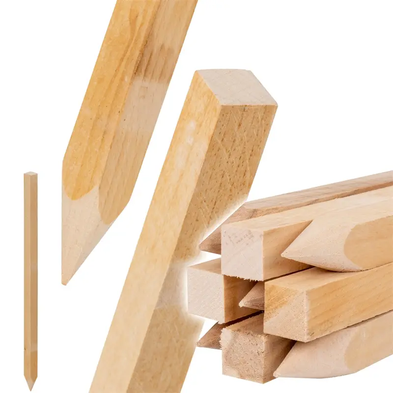 9x VOSS.garden Holzpfahl Buche 90cm, Zaunpfahl, Pflanzpfahl, 2,7 x 2,7cm Knallerangebot