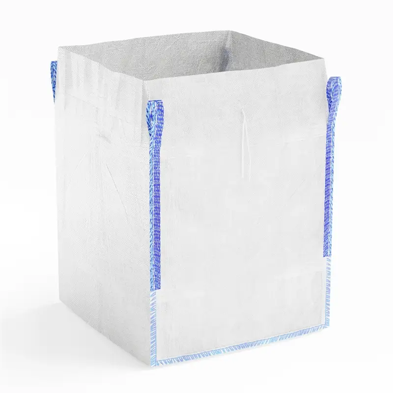 Preiswert Big Bag mit Füllschürze 90x90x110cm, Garten Bag, Transportsack für Gartenabfall, Holz, Heu