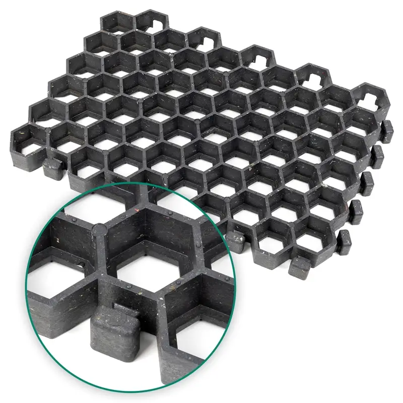 5x VOSS.farming Paddockplatten - 1m² Rasengitter, Paddockgitter, 50x40x4cm Markenware