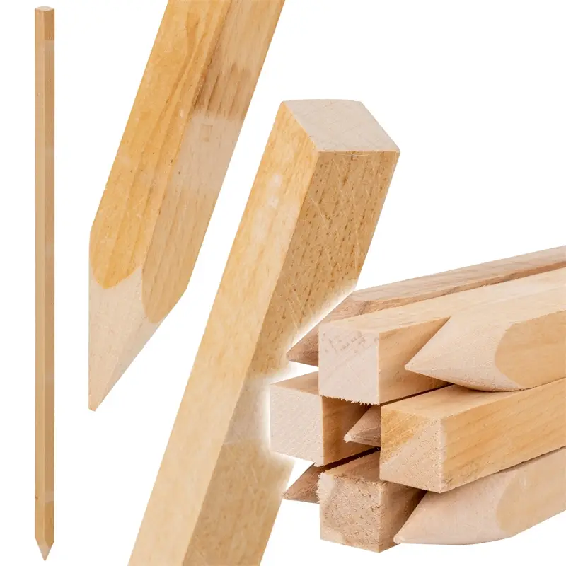 B-Ware: 9x VOSS.garden Holzpfahl Buche 150cm, Zaunpfahl, Pflanzpfahl, 2,7 x 2,7cm Sofort Bestellen