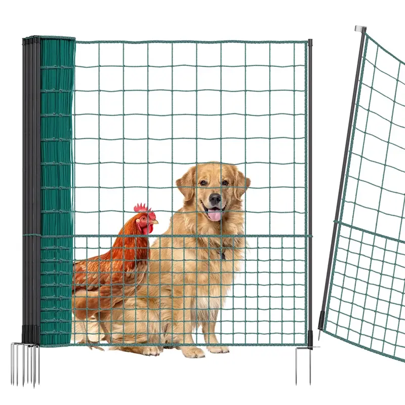 25m VOSS.farming BASIC Hühnerzaun, Hundezaun mit Durchgang, 125cm, 7 Pfähle, 2 Spitzen, ohne Strom Schnäppchen