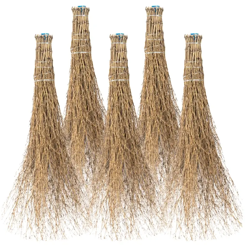 Neu Im Sortiment 5x VOSS.farming Bambusbesen, Reisigbesen, Stallbesen mit Kunststoff-Stielaufnahme