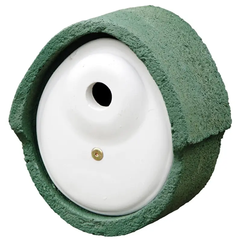 Nistkasten aus Holzbeton, Einflugloch Ø 32mm, oval, grün Kracherpreis