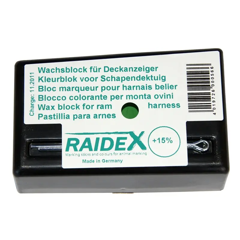 Markenprodukt Wachsblock Raidex, grün