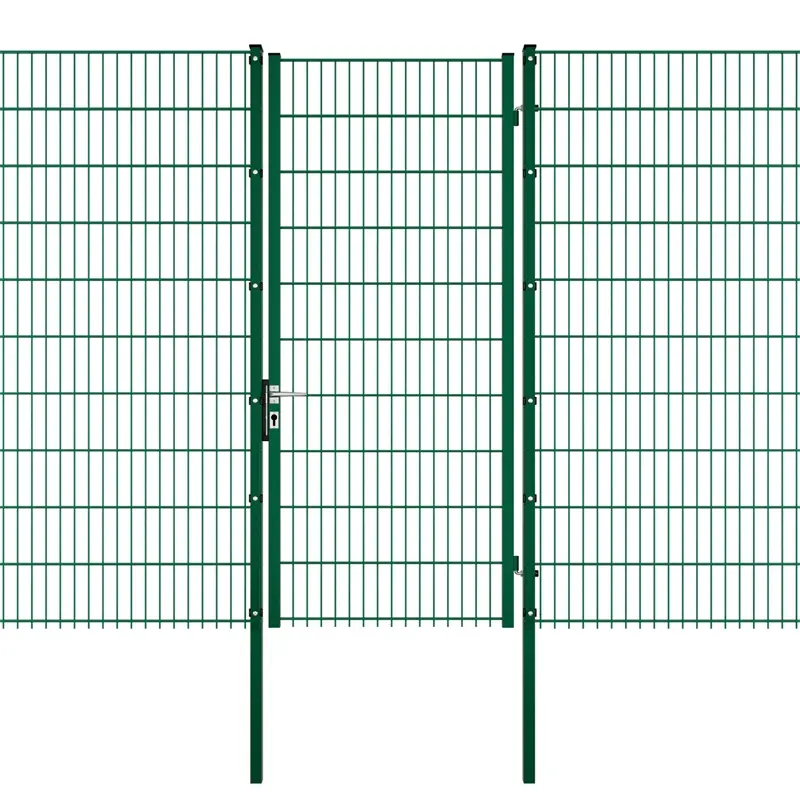 VOSS.garden Gartentor + Abdeckleiste, 100x203cm, grün, Gartenpforte für Doppelstabmattenzaun Angebot