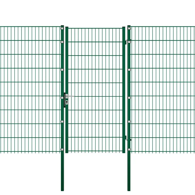 VOSS.garden Gartentor + Klemmen, 100x183cm, grün, Gartenpforte für Doppelstabmattenzaun Billig
