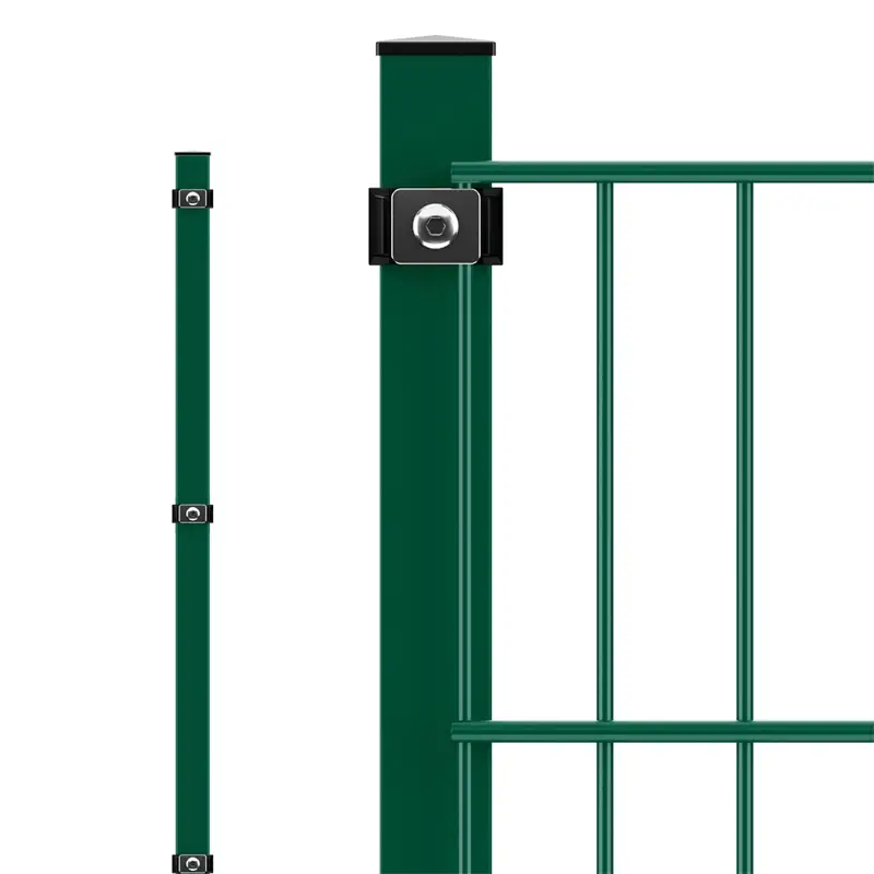 Preis Gesenkt VOSS.garden Pfosten + Klemmen, 200cm - für Doppelstabmattenzaun, grün, zum Einbetonieren