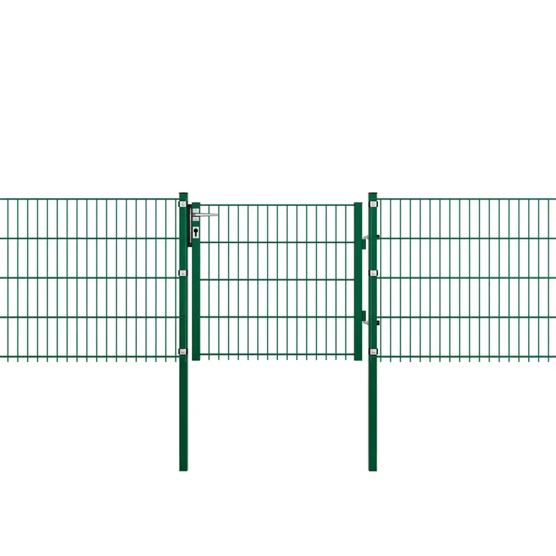 VOSS.garden Gartentor + Klemmen, 100x83cm, grün, Gartenpforte für Doppelstabmattenzaun Aktuell