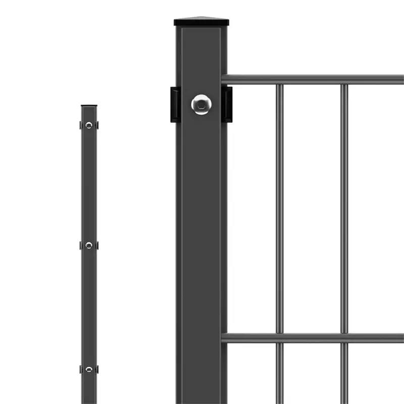 Saisonangebot VOSS.garden Pfosten + Abdeckleiste, 170cm - für Doppelstabmattenzaun, anthrazit, zum Einbetonieren