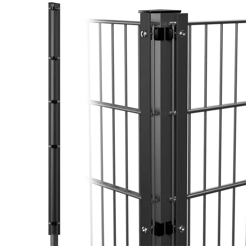 Beliebt VOSS.garden Doppelstabmattenzaun Eck-Zaunpfosten + Abdeckleiste, 260cm, anthrazit, zum Einbetonieren
