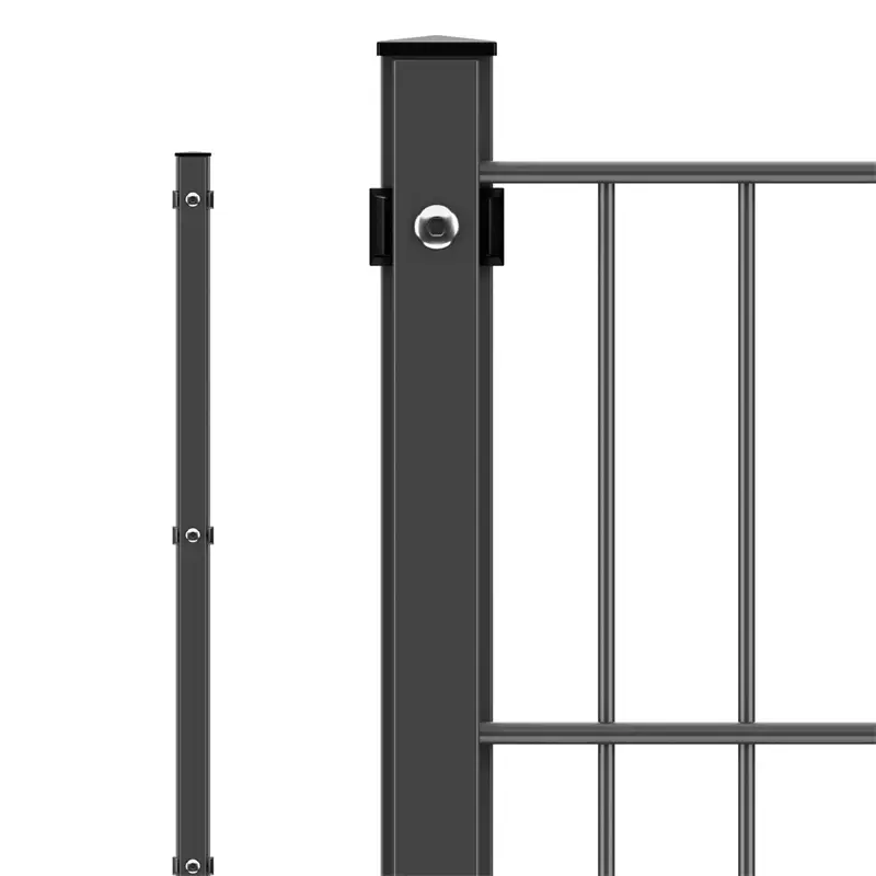 Preiswert VOSS.garden Pfosten + Abdeckleiste, 200cm - für Doppelstabmattenzaun, anthrazit, zum Einbetonieren
