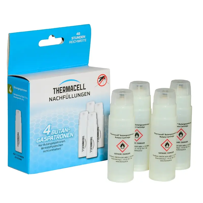 Thermacell Nachfüllpack C-4 Gaskartuschen, 4 Stück, Butangaskartusche Finale Aktion