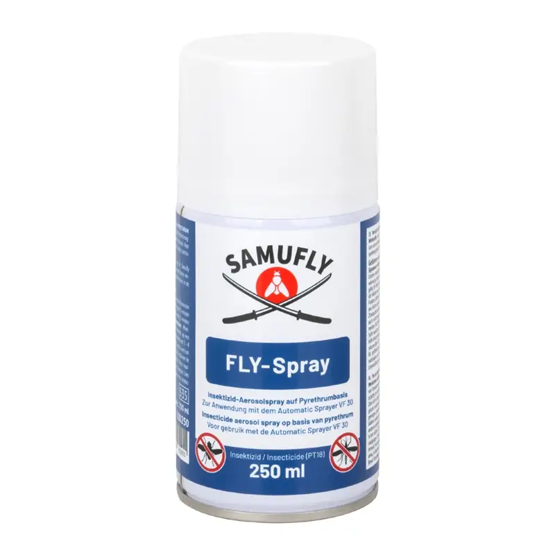 Billig B-Ware: SAMUFLY FLY-Spray 250ml - Insekten-Spray, Insektenabwehr - Mittel gegen Fliegen, Mücken, Bre