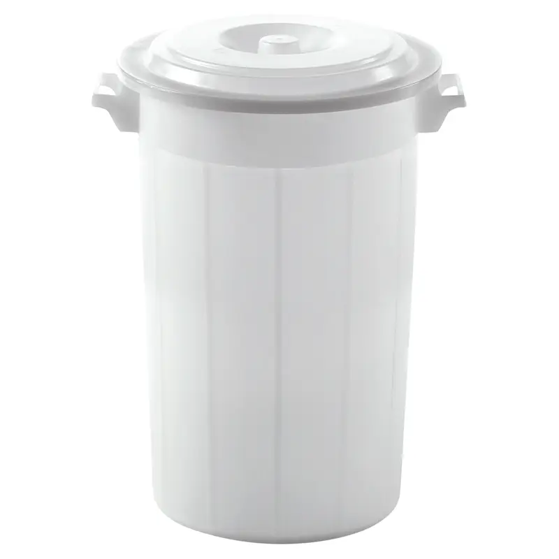 Saisonangebot Allzwecktonne, Tonne mit Deckel, Aufbewahrungstonne weiß, 100 Liter