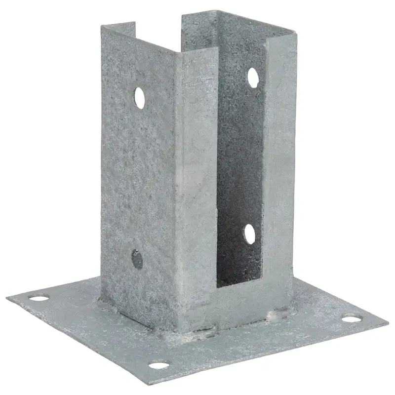 Billig Schraubhalterungen für Pfosten 7 x 7 x 15 cm - mit Kerbe