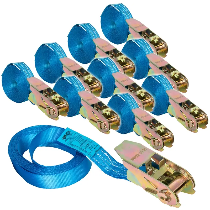 Versand Am Gleichen Tag 10x Spanngurt mit Ratsche, 5m, 25mm, 800kg, Zurrgurt, 1-tlg.