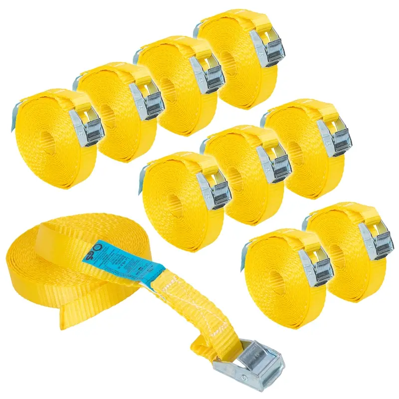 10x Zurrgurt 5m, 25mm, 400kg, mit Klemmschloss, 1-tlg. Finale Aktion