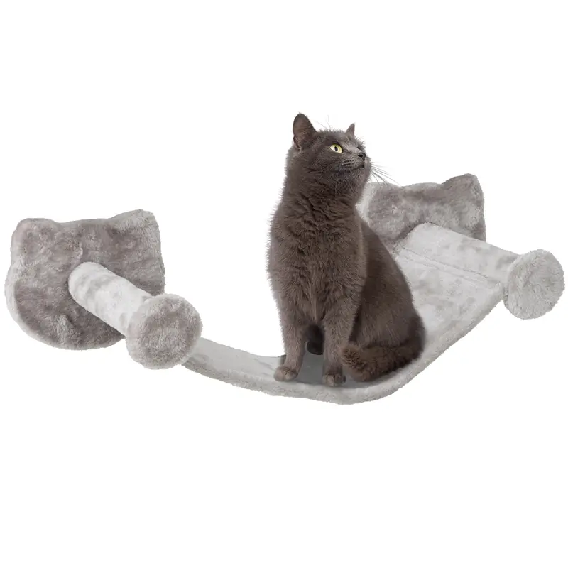 Heißes Angebot VOSS.pet Katzen Hängematte "Irma" zur Wandmontage, Liegematte mit Plüschstoff