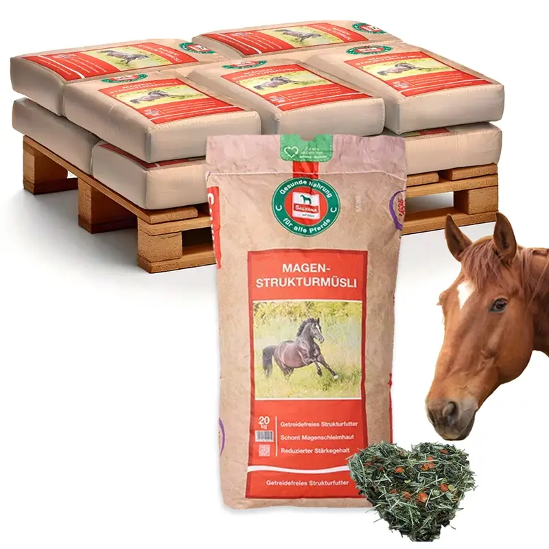 Sonderangebot Salvana Magen-Strukturmüsli 10x20kg - getreidefreies Strukturmüsli für Pferde
