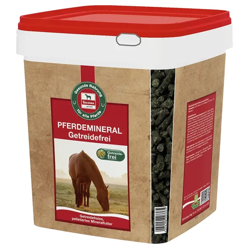 Salvana Pferdemineral getreidefrei 8kg - Mineralfutter-Pellets für Pferde Beliebt