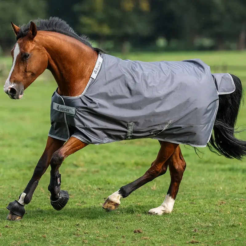 Bucas Smartex Rain 0g Regendecke, 140cm, Weidedecke - wasserdicht, winddicht atmungsaktiv, silber Letzte Chance