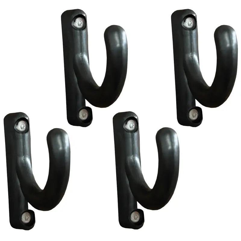Growi® flexibler Haken 4er-Set, weich und biegsam, schwarz, mit Schrauben Kracherpreis