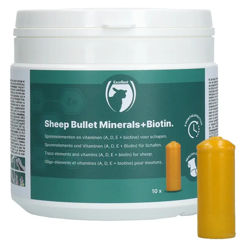 Excellent Sheep Bullet Minerals + Biotin 10 Stk. - Langzeitbolus für Schafe Wochenendangebot