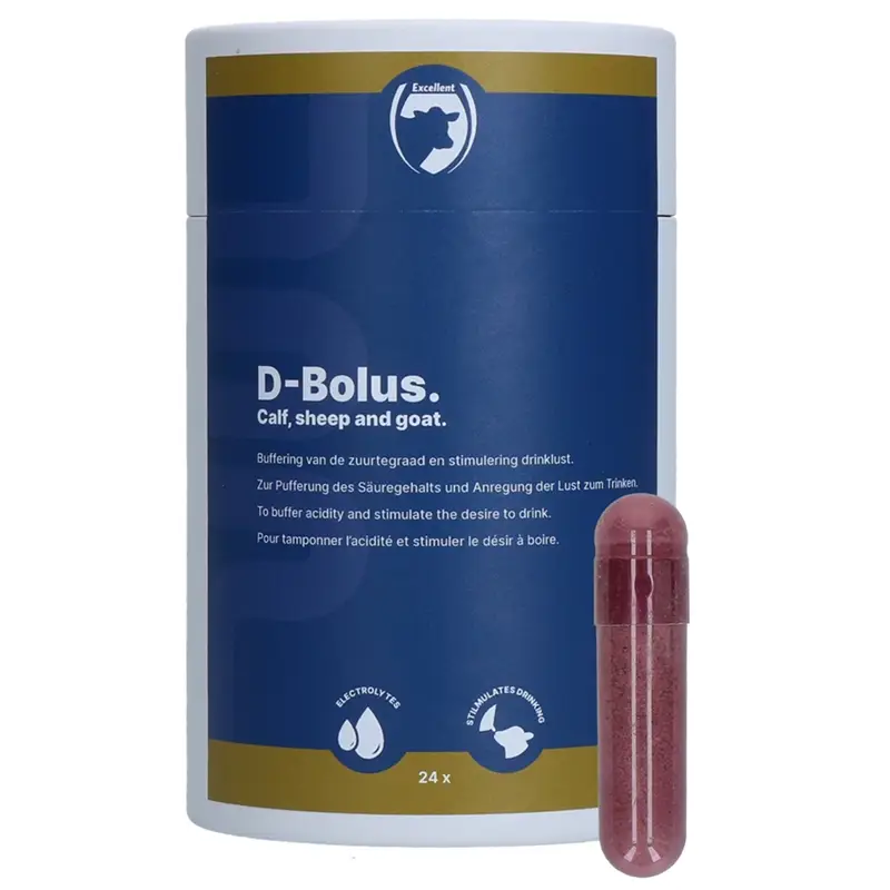 Excellent D-Bolus Bikarbonat 24 Stk. - Ergänzungsfutter für Kälber, Schafe und Ziegen Nur Heute