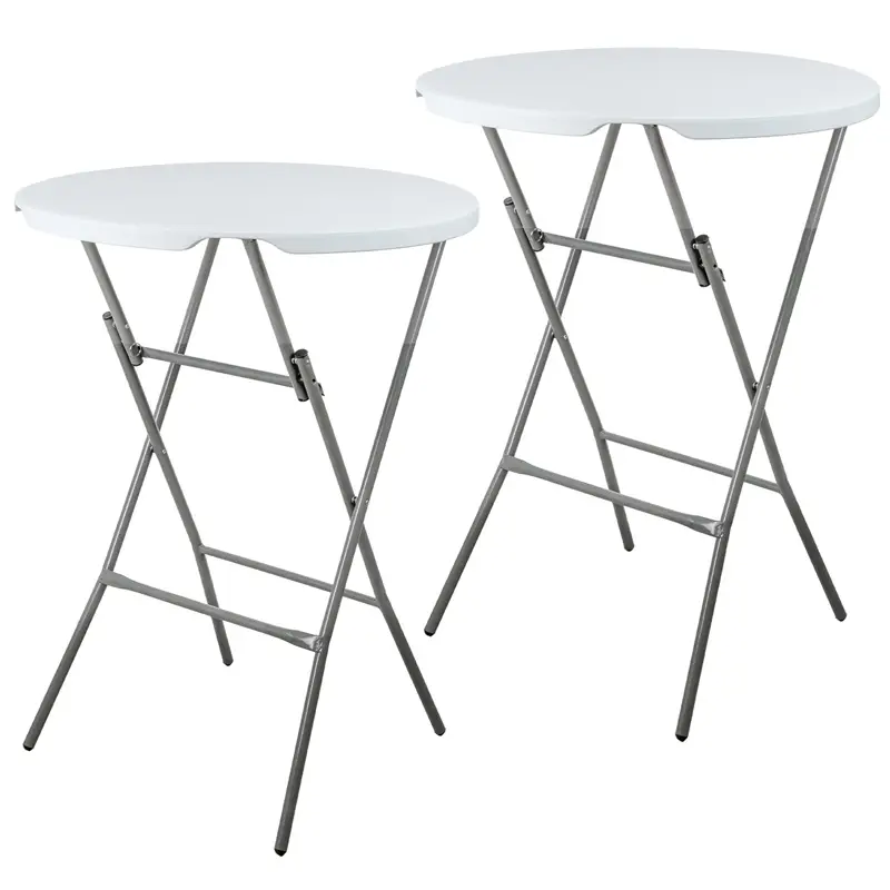 2x VOSS.garden Stehtisch Ø80cm 105cm, Hochtisch klappbar, Kunststoff & Stahlgestell Preiswert