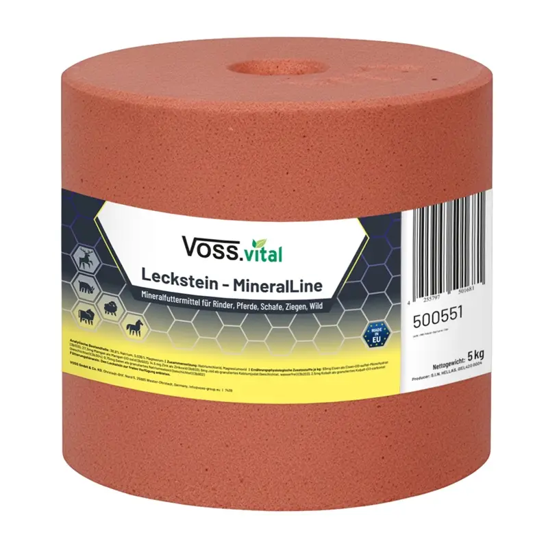 Neu Im Sortiment VOSS.vital Leckstein - MineralLine - Salzleckstein mit Spurenelementen 5kg