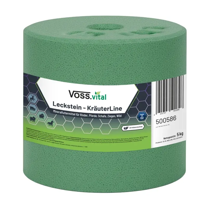 Aktuell VOSS.vital Leckstein - KräuterLine - Mineral-Leckstein mit Kräutern 5kg