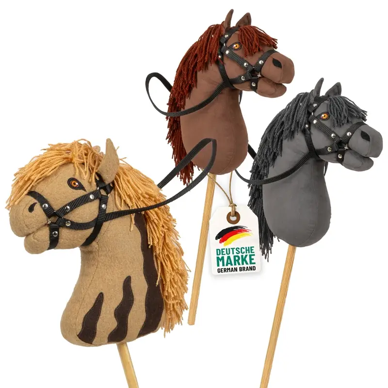 VOSS.farming Hobby Horse Set Velario, Sansa und Joshi, Steckenpferd Garantierte Lieferung