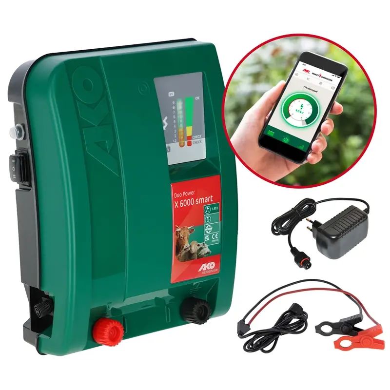 B-Ware AKO Weidezaungerät Duo Power X 6000 smart - 12/230V, inkl. unbegrenzter LTE-Nutzung Highlight
