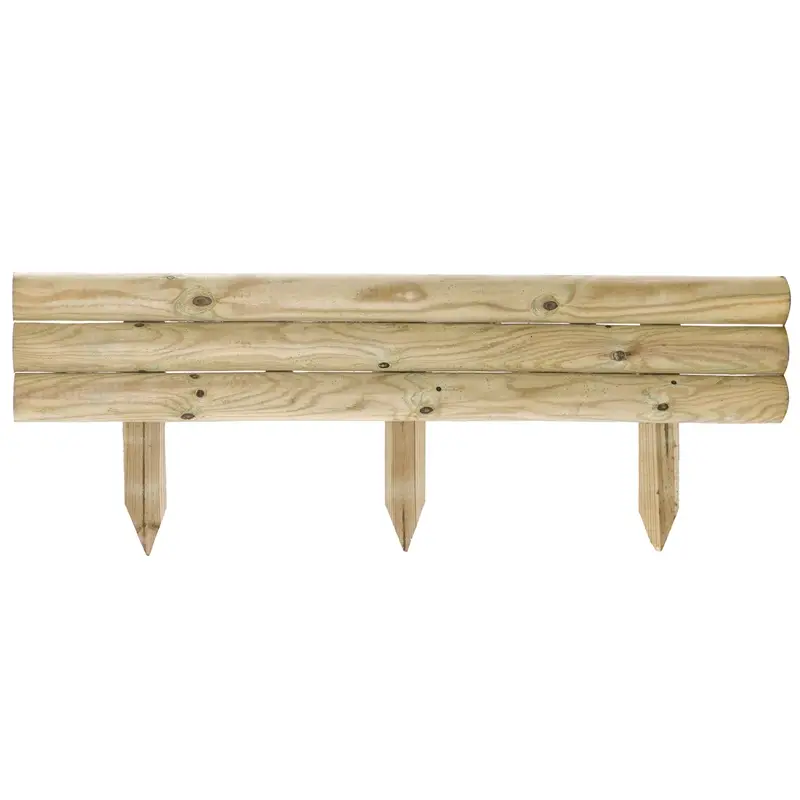 Bestpreis Beeteinfassung TRAVERSE 110x21cm aus Kiefernholz, Beetumrandung, Rasenbegrenzung