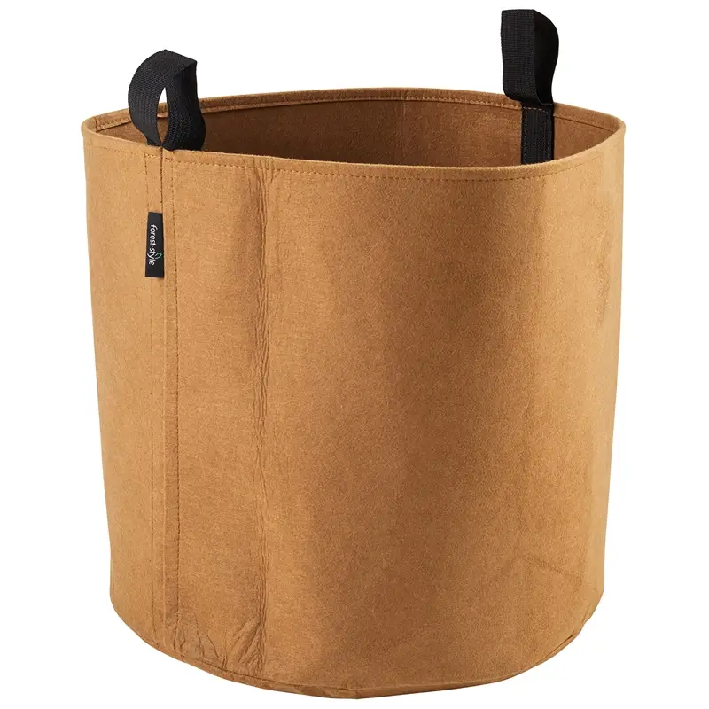 Pflanzbeutel aus Textilfilz Braun - Pflanzsack, Ø40cm 50,3L Finale Aktion