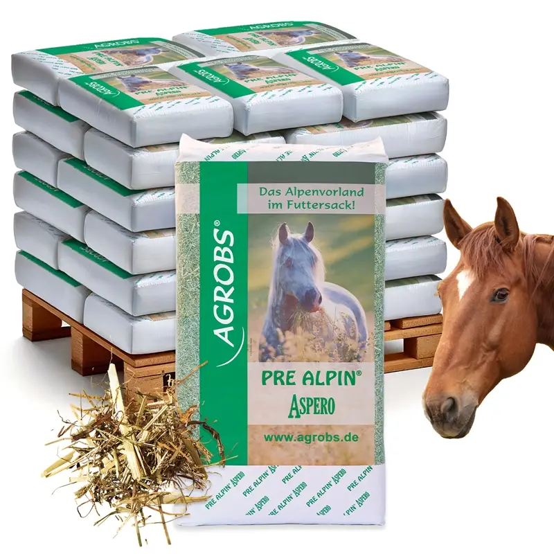 Top-Preis Agrobs Pre Alpin Aspero 27x20kg - strukturreiches Faserfutter für Pferde