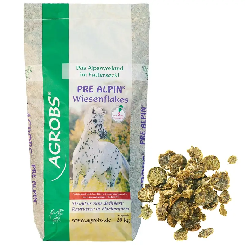 Agrobs Pre Alpin Wiesenflakes 20kg - Raufutter in Flockenform Jetzt Kaufen