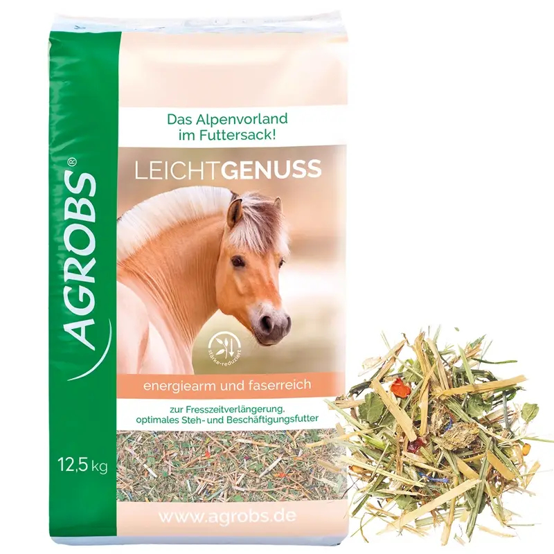 AGROBS LeichtGenuss 12,5kg - faserreiches Beschäftigungsfutter Expressversand