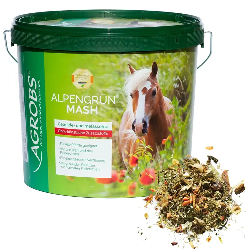 Sale Agrobs AlpenGrün Mash 5kg - getreidefreies Mash mit Schleimstoffen und Gemüse
