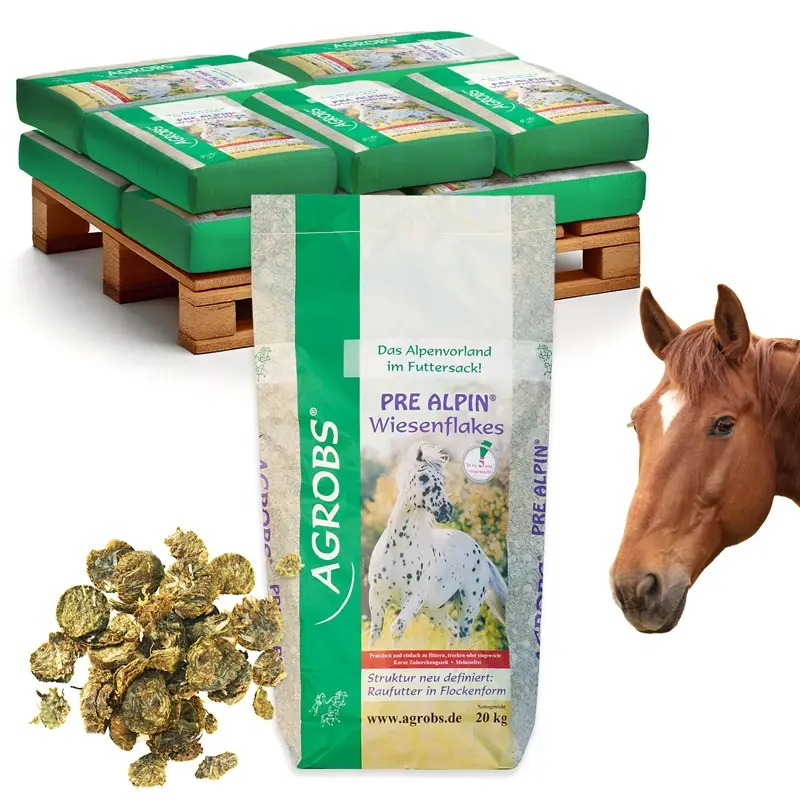 Highlight Agrobs Pre Alpin Wiesenflakes 12x20kg - Raufutter in Flockenform