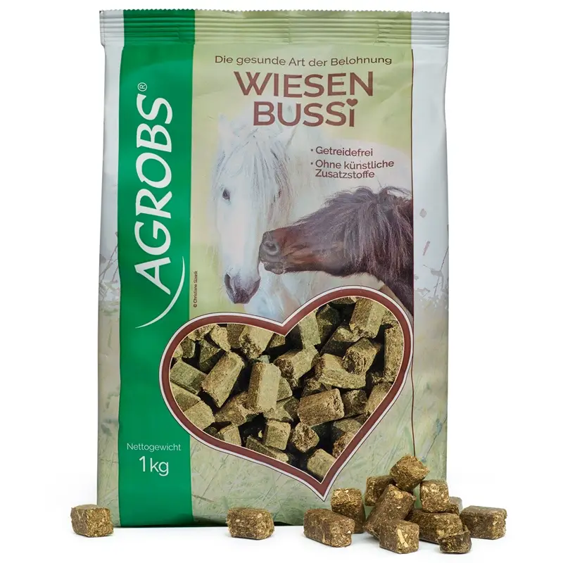 Preis Gesenkt Agrobs Wiesen Bussi 1kg, getreidefreies Pferdeleckerli