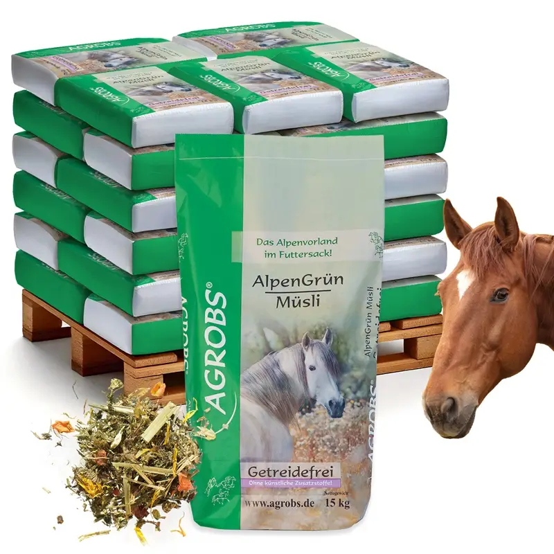 Agrobs AlpenGrün Müsli 39x15kg - Strukturmüsli ohne Getreide Online Kaufen